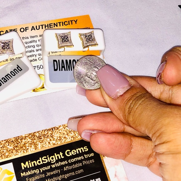 Real diamond earrings for men, stunning rare design, biggest sale of the year! - Picture 3 of 8